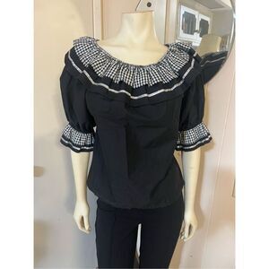 Vintage Pitchfork Brand Off Shoulder Square Dance Western Wear XS